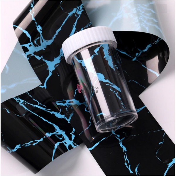 Folii de transfer, folie de unghii Black Cracked F010